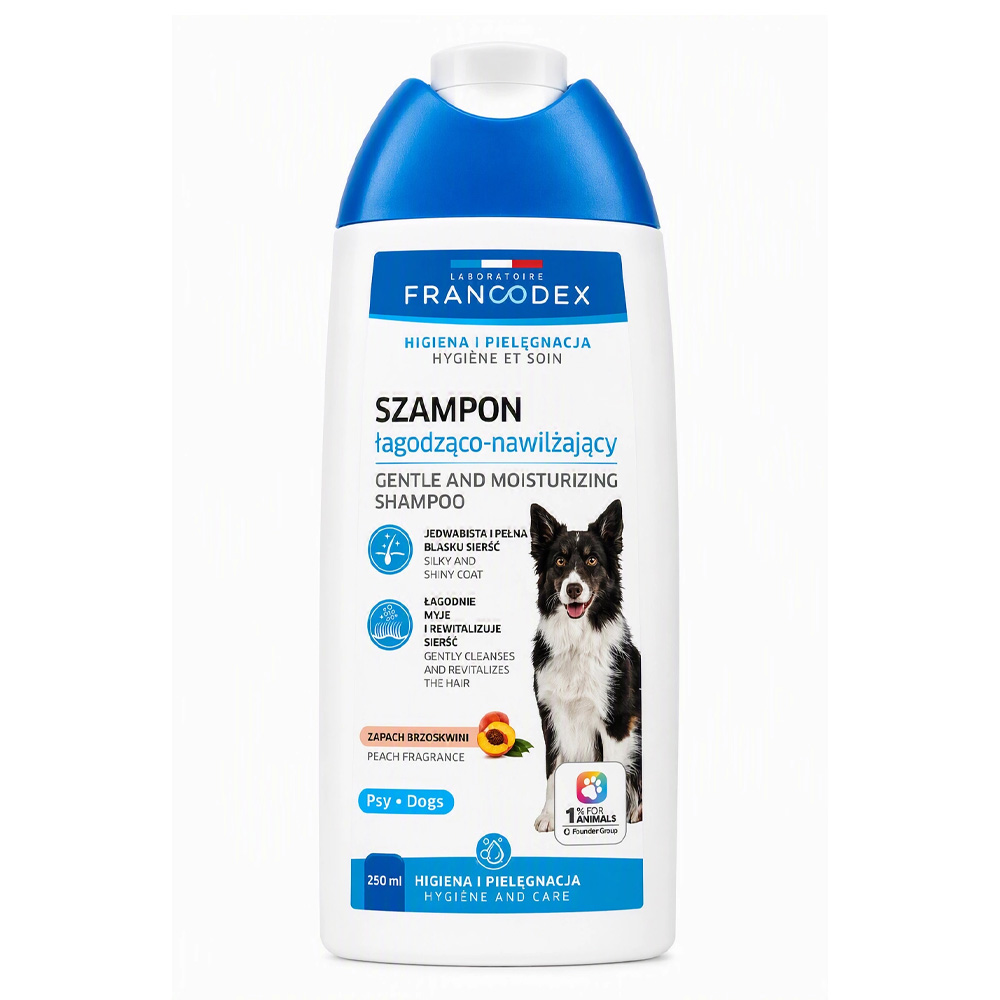 FRANCODEX Szampon dla psa łagodny nawilżający, bez parabenów 250ml